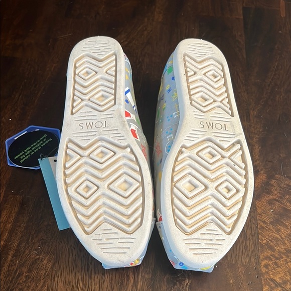 TOMS Aplertgata women's size 5 Gray Science Print Shoes Glow in the dark! - Picture 4 of 6